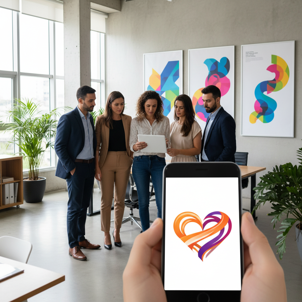 Uma equipe de marketing analisando dados em telas, com uma representação gráfica de clientes retornando para uma loja virtual em um tablet, sem nenhum texto nas telas.